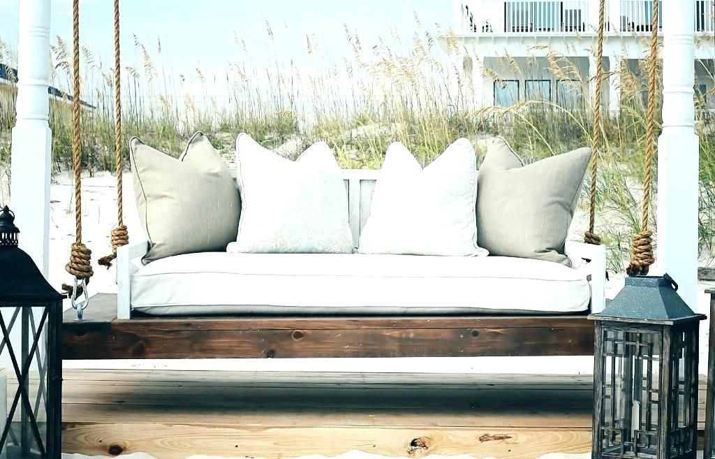 Breathtaking Wooden Front Porch Swing – Mahra Intended For Hanging Daybed Rope Porch Swings (Photo 20 of 20)