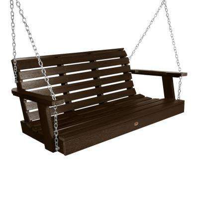 Brown – Plastic – Porch Swings – Patio Chairs – The Home Depot Inside Outdoor Furniture yacht Club 2 Person Recycled Plastic Outdoor Swings (Photo 7 of 20)