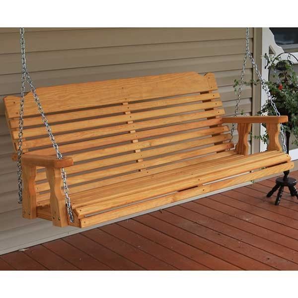 Centerville Amish Heavy Duty 700 Lb Classic Treated Porch Pertaining To 3 Person Light Teak Oil Wood Outdoor Swings (Photo 18 of 20)