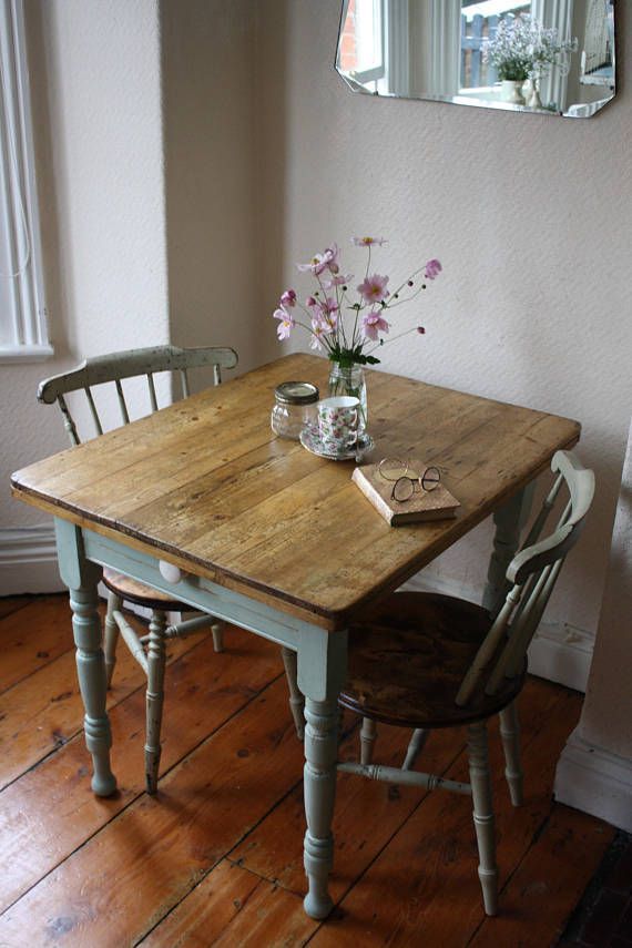 Characterful Rustic Vintage French Kitchen Table With Inside 2020 Rustic Pine Small Dining Tables (View 2 of 20)