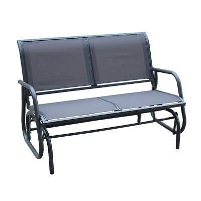 Charles Bentley Twin Glider Rocking Bench With Mesh Seat Pertaining To Twin Seat Glider Benches (Photo 10 of 20)