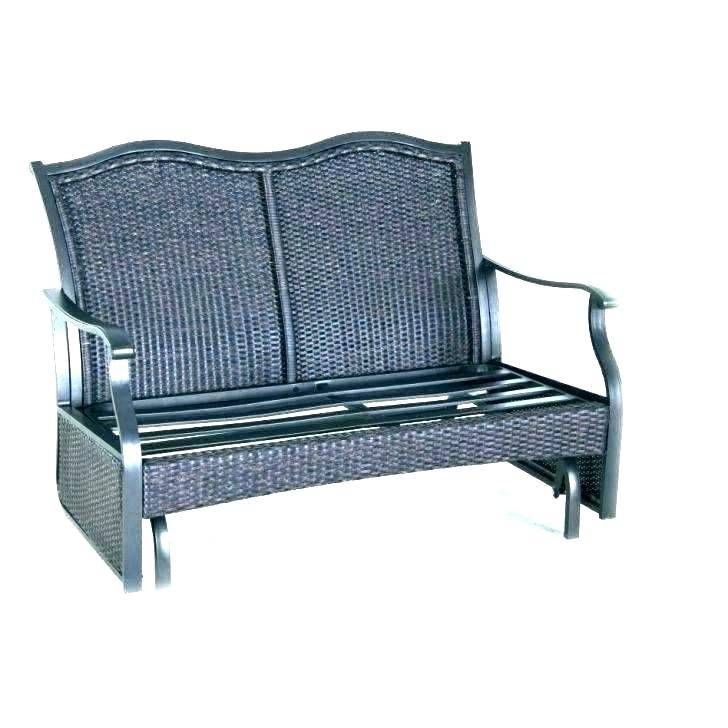 Charming Retro Patio Furniture Glider Bench Chair Set Pertaining To Outdoor Patio Swing Glider Bench Chairs (View 14 of 20)