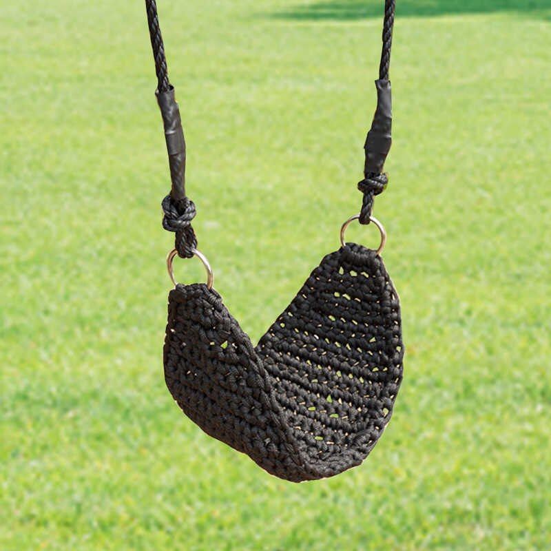 Child Outdoor/indoor Garden Swings For Kids Hand Kitting Swings Seat With  Adjustable Ropes Toys Hammock Chair Baby Gifts In Nest Swings With Adjustable Ropes (Photo 18 of 20)