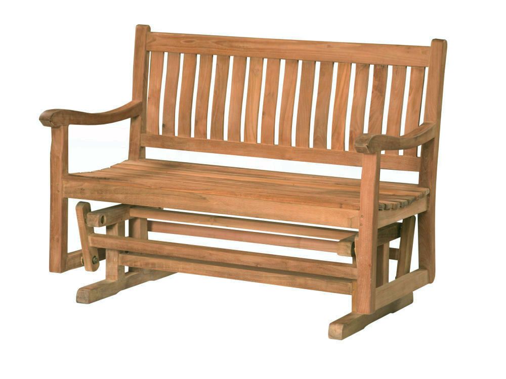 Classic 4' Glider Bench – Douglas Nance Teak Wholesale Intended For Classic Glider Benches (Photo 4 of 20)