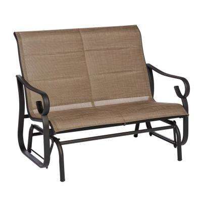 Crestridge Padded Sling Outdoor Glider In Putty For Indoor/outdoor Double Glider Benches (View 18 of 20)