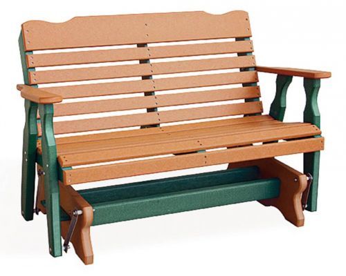 Eagle Beach Outdoor Double Glider – Countryside Amish Furniture Within Low Back Glider Benches (View 2 of 20)