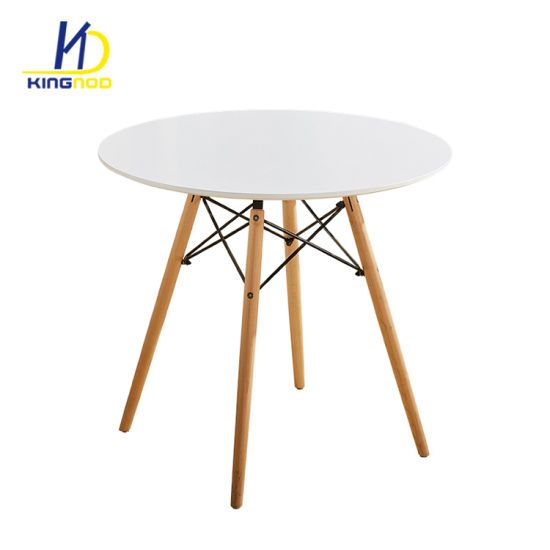 Eames Style Dining Tables With Wooden Legs Throughout Most Recent Europe Style Strong Matte Gloss Mdf Top Wood Legs Modern (View 2 of 20)