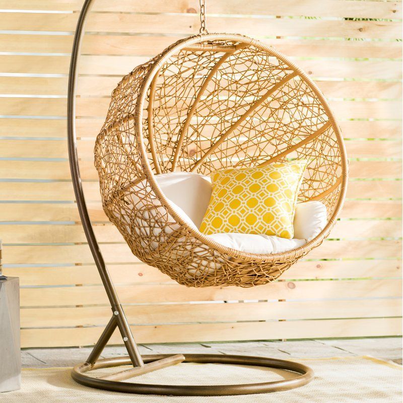 Eliott Swing Chair With Stand | Swinging Chair, Hanging In Outdoor Wicker Plastic Half Moon Leaf Shape Porch Swings (Photo 11 of 20)