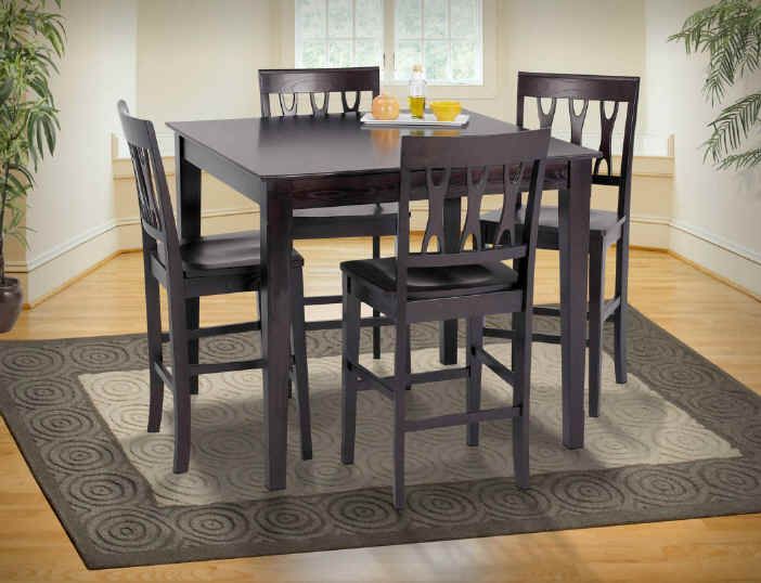 Espresso Finish Wood Classic Design Dining Tables With Newest New Classic Abbie 5 Piece Dining Room Set In Espresso Finish (Photo 4 of 20)