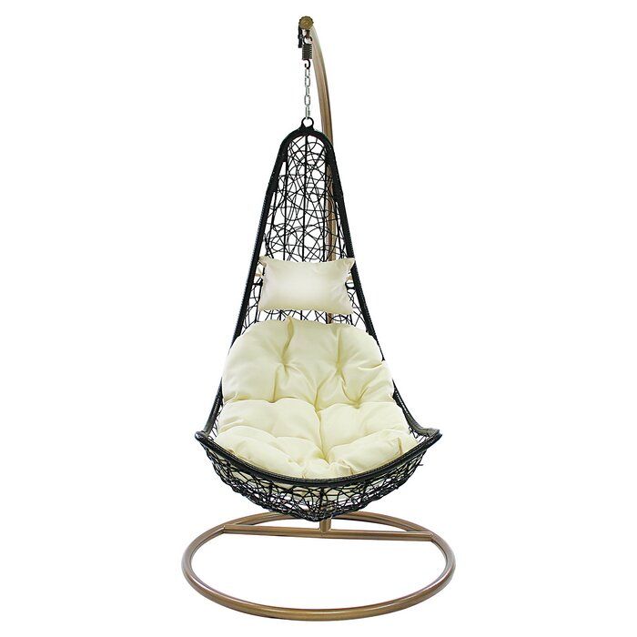 Featured Photo of 20 Collection of Outdoor Wicker Plastic Half Moon Leaf Shape Porch Swings