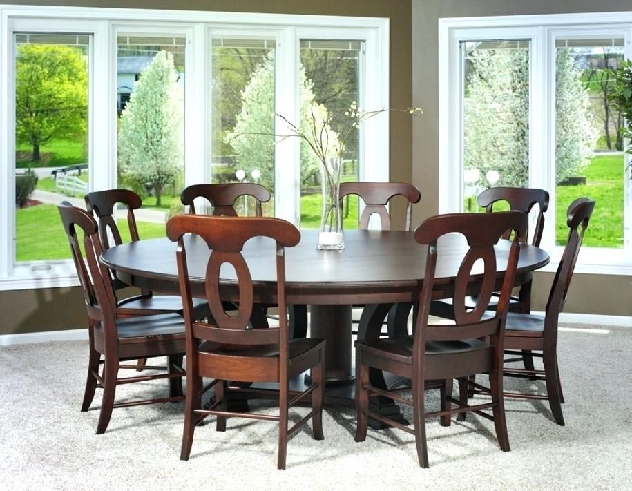 Famous Rustic Country 8 Seating Casual Dining Tables Intended For Round Dining Room Tables For 6 8 – Http://www.otoseriilan (Photo 8 of 20)