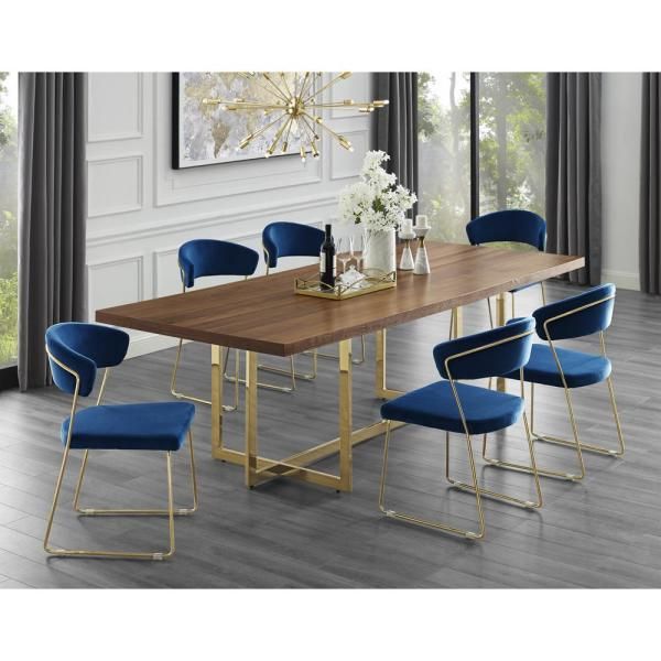 Fashionable 4 Seater Round Wooden Dining Tables With Chrome Legs With Inspired Home Davian 94.5 In (View 20 of 20)