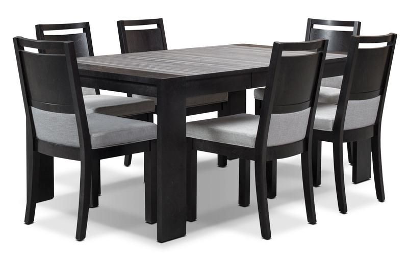 Favorite 8 Seater Wood Contemporary Dining Tables With Extension Leaf In Black Dining Table And Chairs House Room Packages Leon (View 18 of 20)