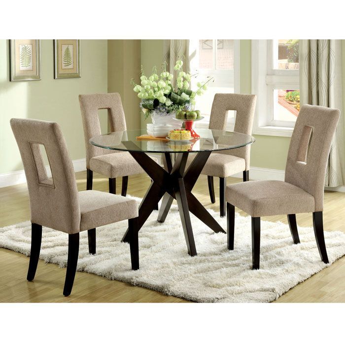 Favorite Round Dining Tables With Glass Top With Regard To Royce 30 Inch Round Glass Top Dining Table (View 7 of 20)