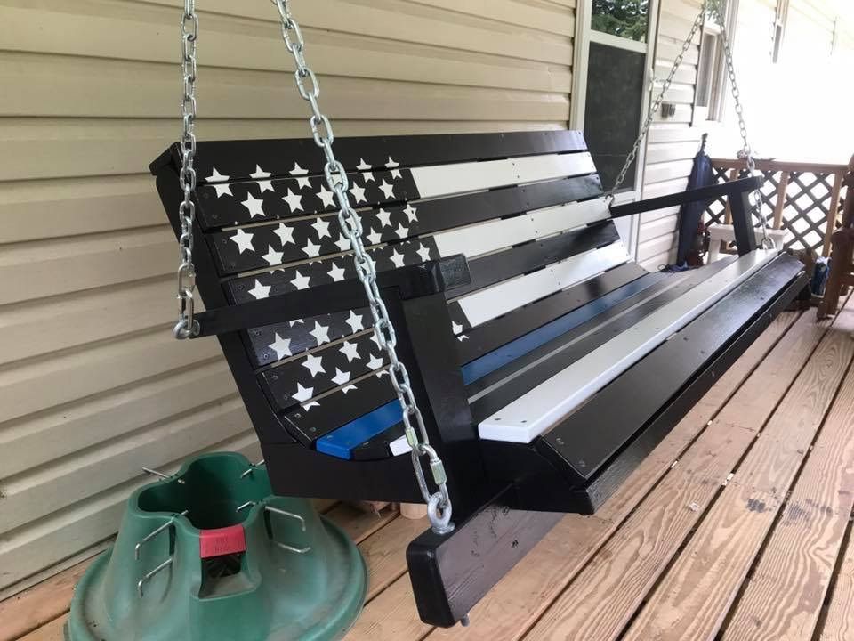 Flag & Custom Swings – Davis Porch Swings Inside American Flag Porch Swings (Photo 10 of 20)