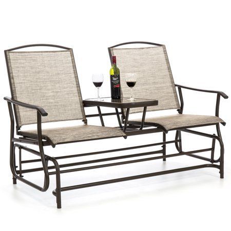 Free Shipping. Buy Best Choice Products 2 Person Outdoor Pertaining To Center Table Double Glider Benches (Photo 9 of 20)