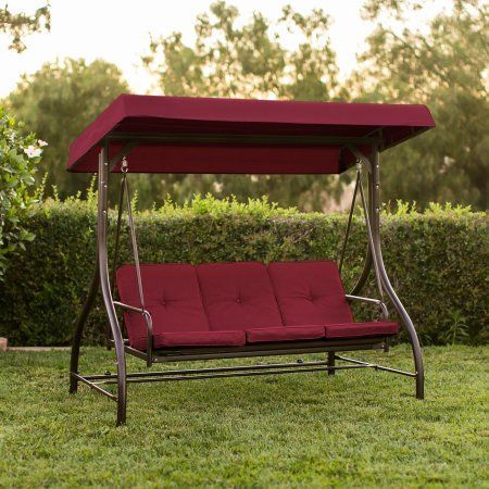 Free Shipping. Buy Converting Outdoor Swing Canopy Hammock Regarding Outdoor Pvc Coated Polyester Porch Swings With Stand (Photo 8 of 20)