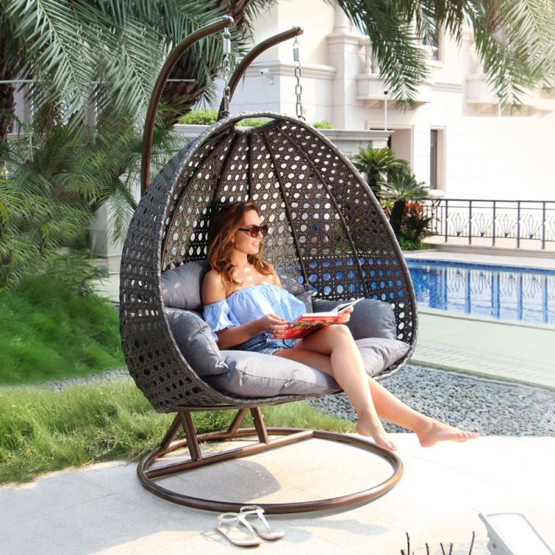 Featured Photo of The Best Rattan Garden Swing Chairs