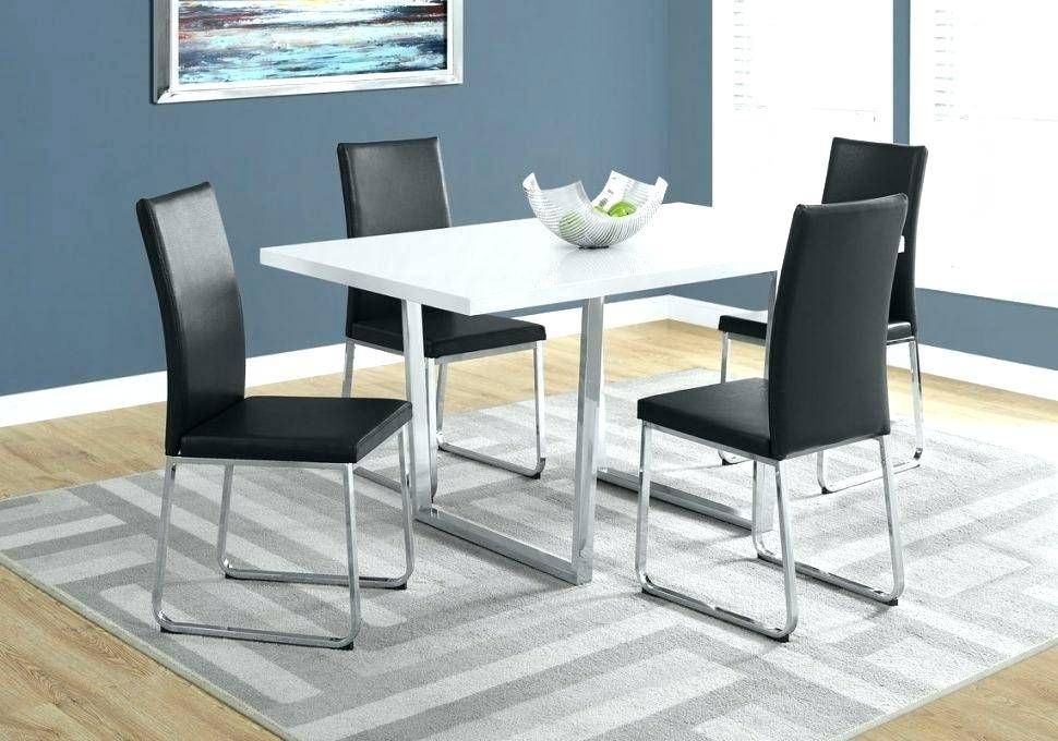 Glass Dining Table And White Leather Chairs Top Set Marble With Newest Faux Marble Finish Metal Contemporary Dining Tables (Photo 17 of 20)