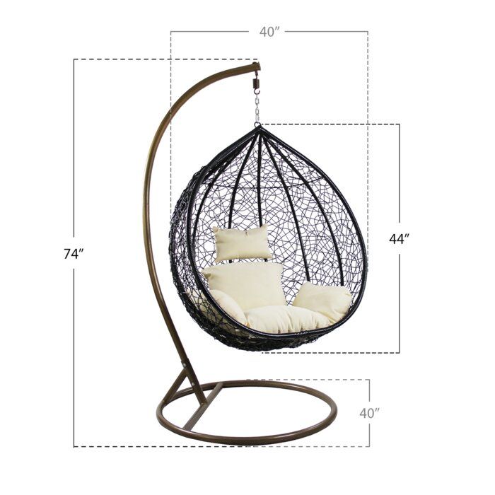 Hobbs Outdoor Wicker Plastic Tear Porch Swing With Stand Within Outdoor Wicker Plastic Tear Porch Swings With Stand (View 8 of 20)