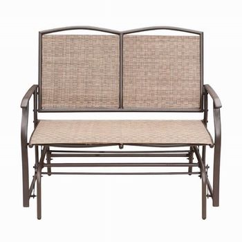 Hot Sale Porch Sling Aluminum Loveseat Glider/two Seats Double Glider Metal  Glider Chair Outdoor – Buy Glider Chair Outdoor,metal Glider Chair,two For Sling Double Glider Benches (View 15 of 20)