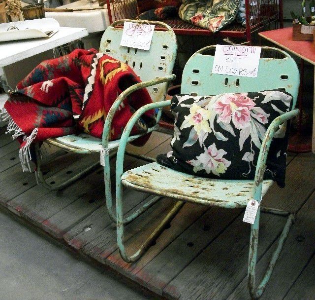 How To Shop For Vintage Outdoor Furniture Pertaining To 1 Person Antique Black Steel Outdoor Gliders (View 20 of 20)