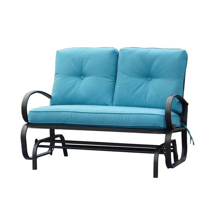 Kimberly Rocking Glider Bench With Cushions Intended For Rocking Benches With Cushions (Photo 7 of 20)