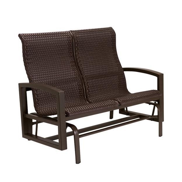 Lakeside Woven Double Glider Intended For Metal Powder Coat Double Seat Glider Benches (Photo 16 of 20)