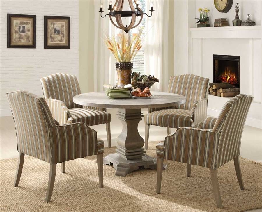 Latest Transitional Antique Walnut Drop Leaf Casual Dining Tables In Casual Round Dining Table And Chairs Sets Height Room (View 17 of 20)