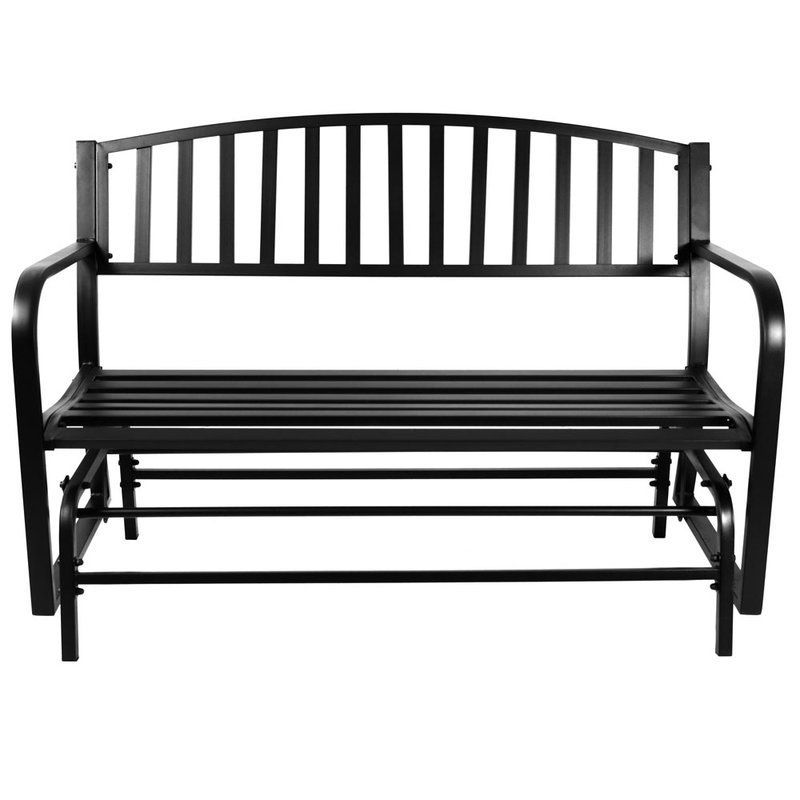 Liv Outdoor Patio Glider Bench | Front Door/porch | Patio Intended For Outdoor Patio Swing Porch Rocker Glider Benches Loveseat Garden Seat Steel (Photo 20 of 20)