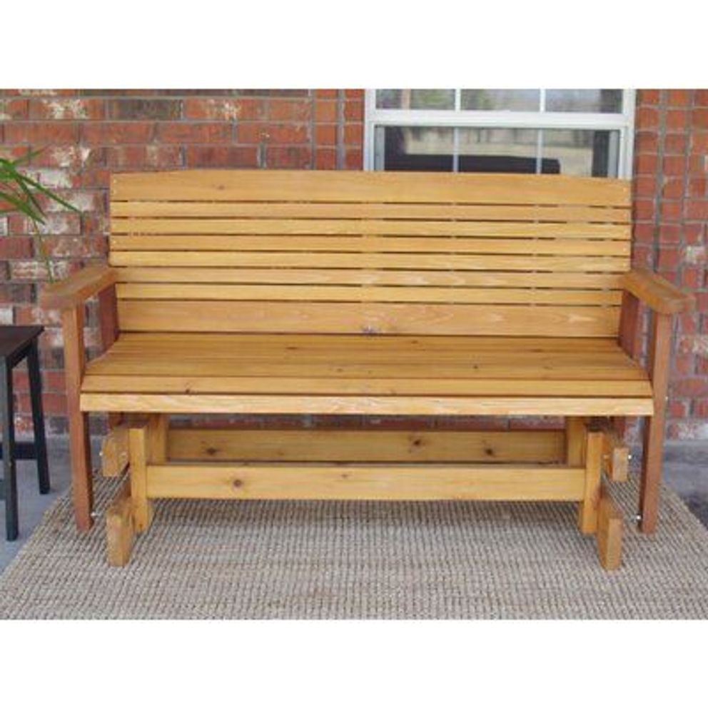 Photo Gallery of Cedar Colonial Style Glider Benches (Showing 2 of 20 ...