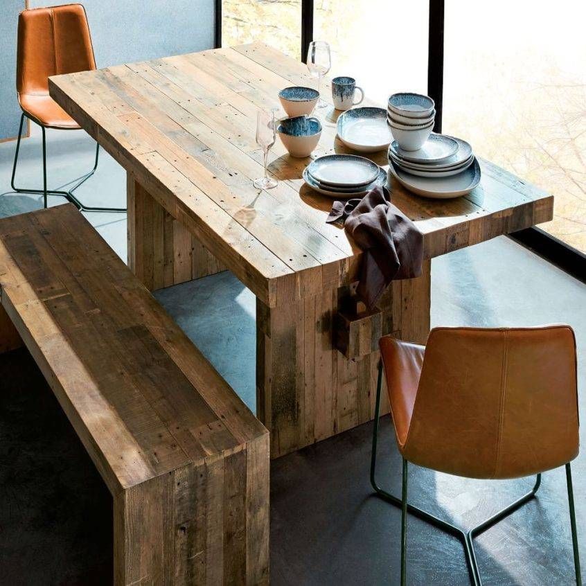 Marvelous Reclaimed Wood Dining Table Pine Eat Piece Set Pertaining To Most Up To Date Small Round Dining Tables With Reclaimed Wood (Photo 16 of 20)