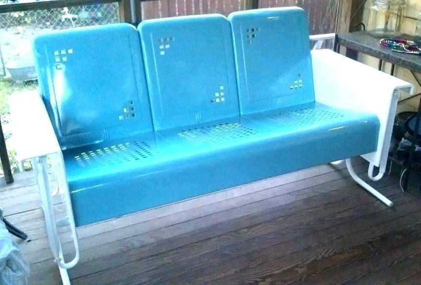 Metal Glider Bench Retro Patio Furniture Astonishing Covers With Regard To Glider Benches With Cushion (View 14 of 20)