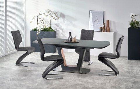 Modern Dining Table Bilotti 160 200 Cm Mdf Glass Steel Dining Table With  Chairs Set Top Design! Intended For Latest Modern Dining Tables (View 19 of 20)