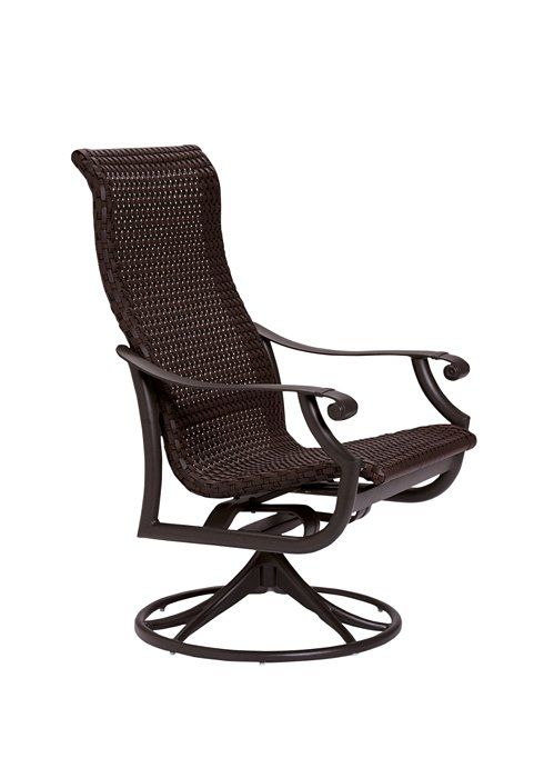 Montreux Woven Swivel Rocker High Back – Hauser's Patio For Woven High Back Swivel Chairs (View 7 of 20)