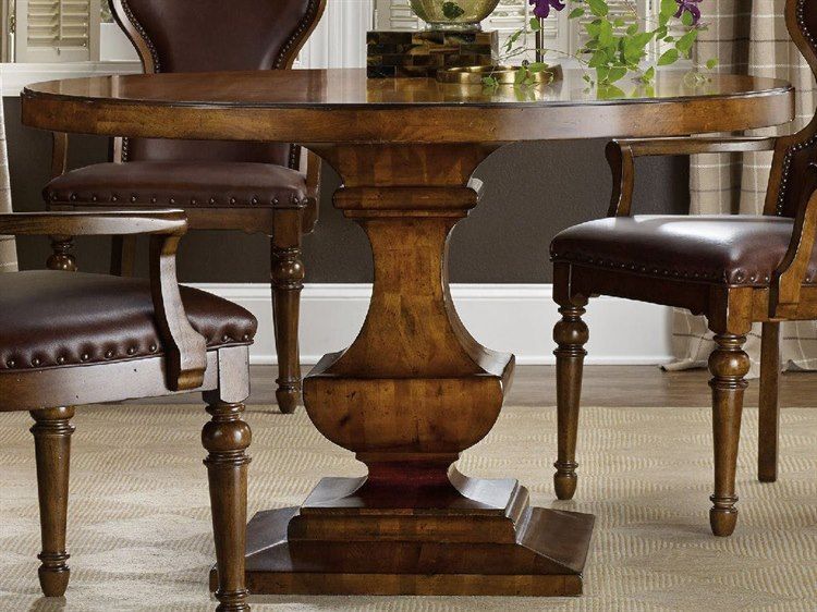 Most Recent Medium Dining Tables Regarding Hooker Furniture Tynecastle Medium Wood 48'' Wide Round Pedestal Dining  Table (View 11 of 20)