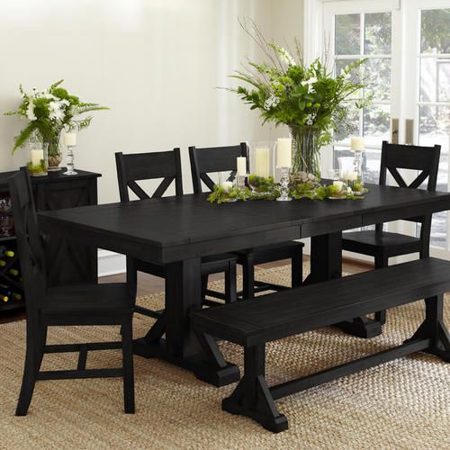 Featured Photo of 2024 Best of Antique Black Wood Kitchen Dining Tables