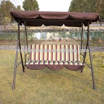 Outdoor 3 Person Patio Cushioned Porch Swing Swg 000111 – Buy 3 Person  Swing With Canopy,canopy Patio Swings,patio Swing With Canopy Product On Within Outdoor Porch Swings (Photo 20 of 20)