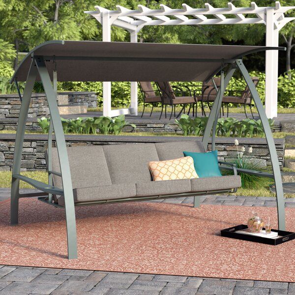 Outdoor Bed Swing | Wayfair Inside 3 Person Light Teak Oil Wood Outdoor Swings (View 6 of 20)