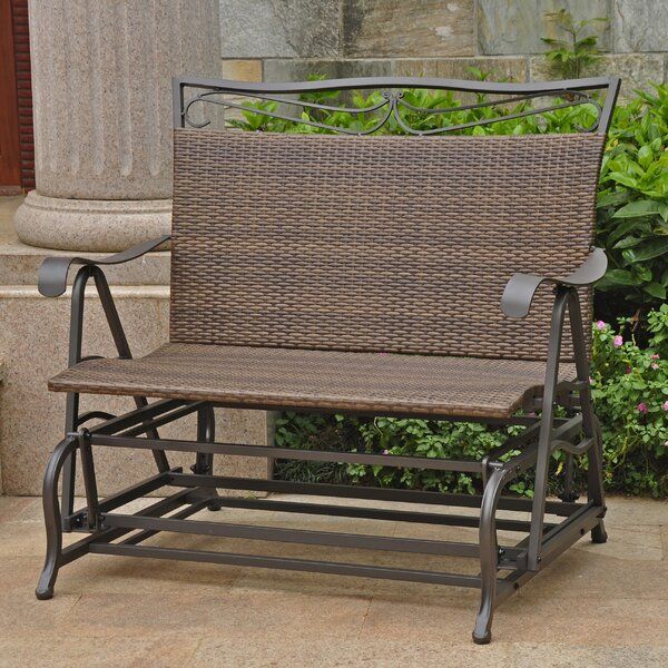 Outdoor Double Glider | Wayfair Intended For Metal Powder Coat Double Seat Glider Benches (View 13 of 20)