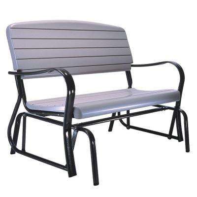 Outdoor Patio Glider Bench With Regard To 1 Person Antique Black Steel Outdoor Gliders (View 19 of 20)