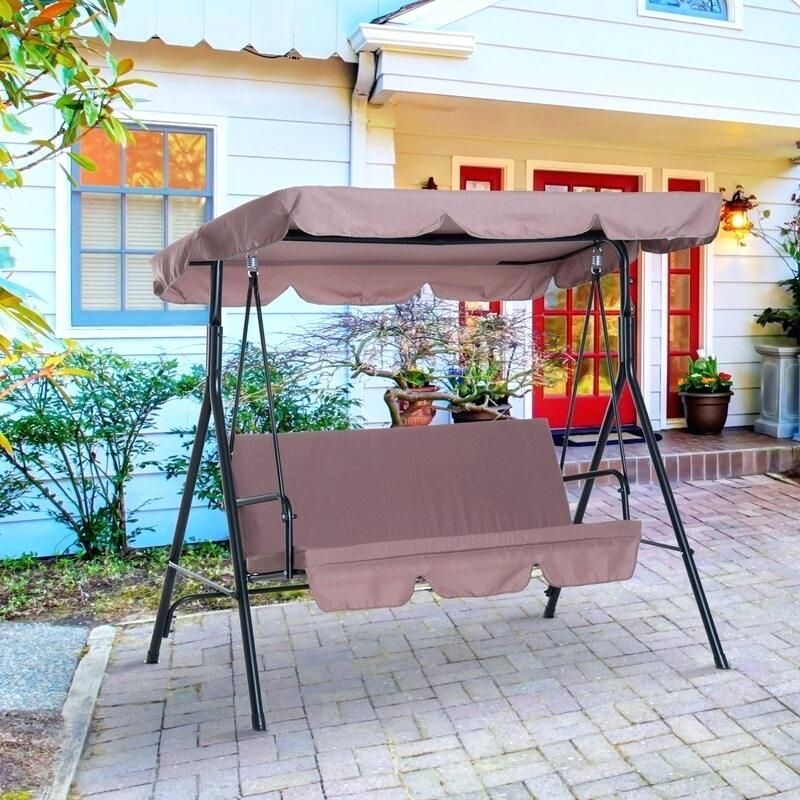 Outdoor Patio Swing With Canopy – Magically Throughout Patio Gazebo Porch Canopy Swings (View 12 of 20)