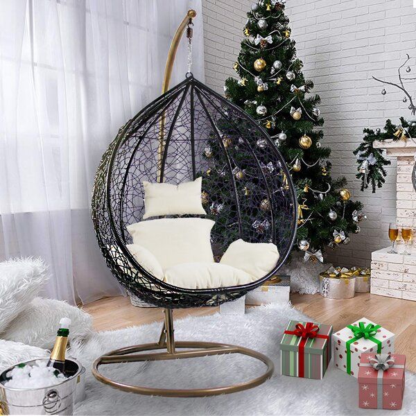 Outdoor Wicker Swing | Wayfair Pertaining To Outdoor Wicker Plastic Tear Porch Swings With Stand (Photo 3 of 20)