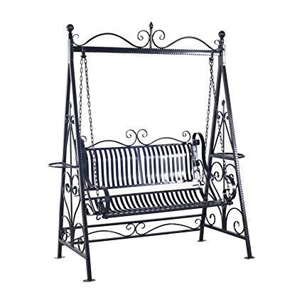 Featured Photo of 20 Collection of 2-person Black Steel Outdoor Swings