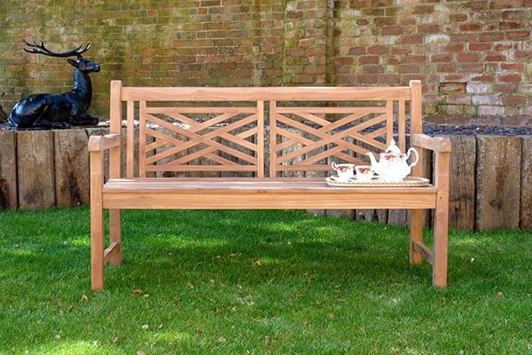 Oxford Teak Garden Bench 3 Seater 1.5m In Wood Garden Benches (Photo 13 of 20)