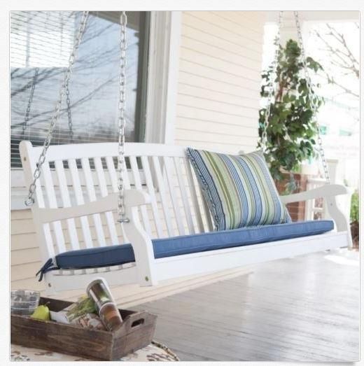 Patio & Garden Furniture 4 Ft Porch Swing 2 Person Bench Regarding 2 Person White Wood Outdoor Swings (Photo 8 of 20)