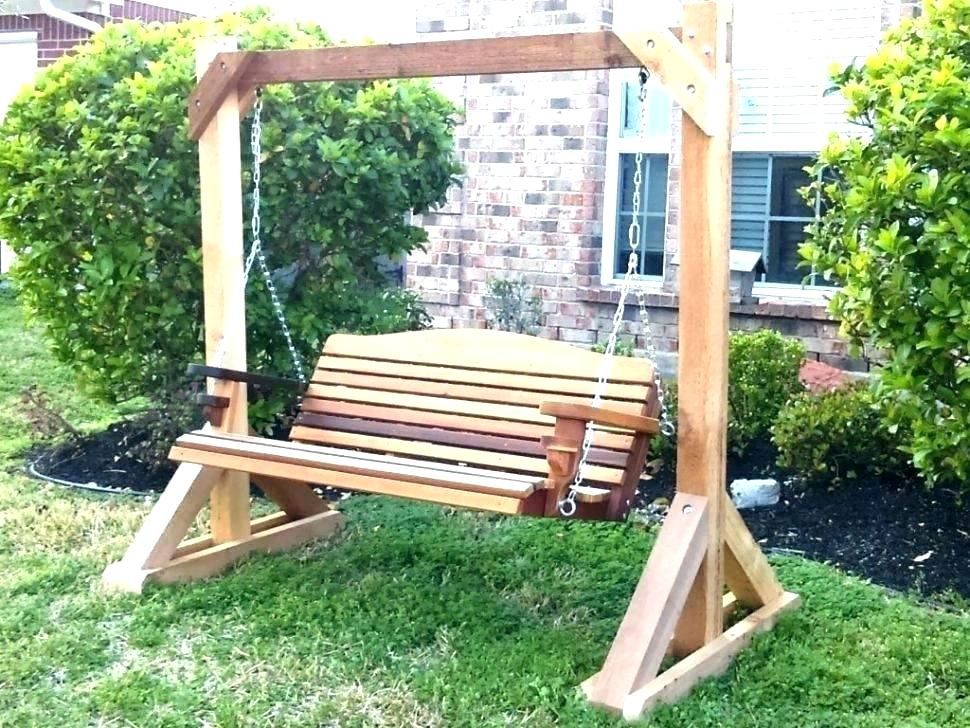 Patio & Garden Furniture Yard, Garden & Outdoor Living Items For 2 Person White Wood Outdoor Swings (Photo 16 of 20)