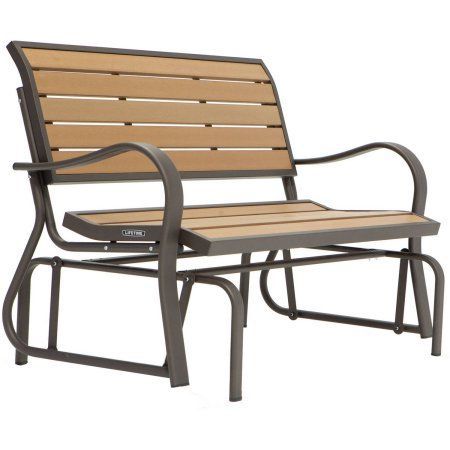Patio & Garden | Products | Outdoor Glider, Outdoor For Black Outdoor Durable Steel Frame Patio Swing Glider Bench Chairs (View 5 of 20)