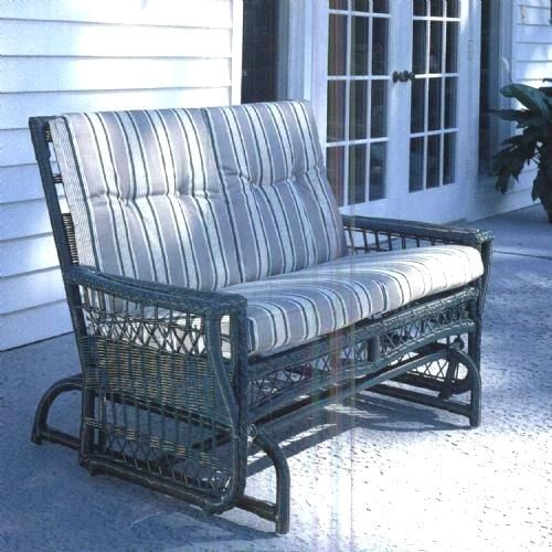 Patio Glider Cushions Browsefurniture Loves On Com Intended For Rocking Benches With Cushions (Photo 12 of 20)