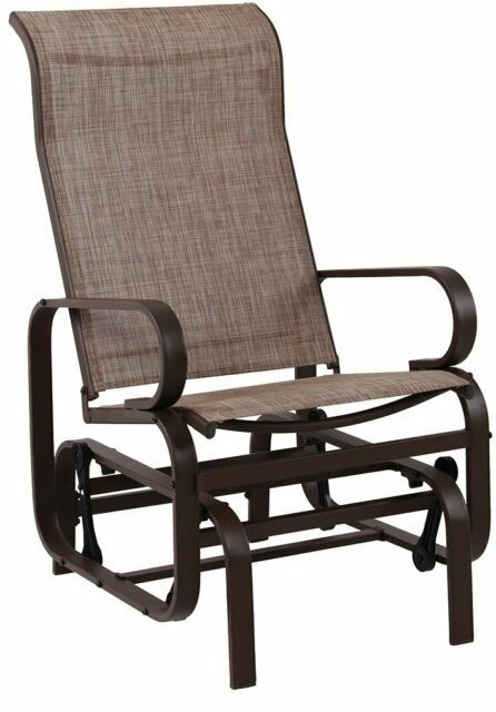 Phi Villa Outdoor Patio Sling Rocking Swing Glider Chair – Textilene Mesh Intended For Sling Double Glider Benches (Photo 11 of 20)